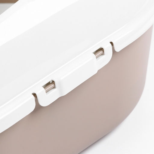 Лоток для кошек «Космо, 51.9×37.8×21.3 см, с сеткой и бортом, пластик, коричневый