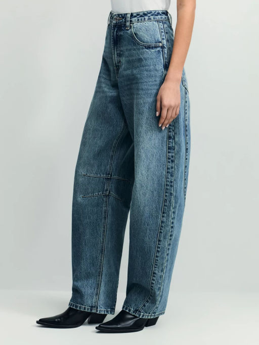 Джинсы barrel со средней посадкой / Zarina  фото 3