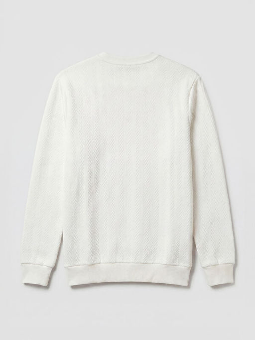 Bisiklet Yaka Desenli Erkek Sweatshirt