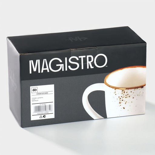 Кружки Magistro «Церера», набор 2 шт., 400 мл, фарфор, белые