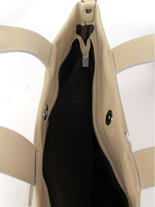 Сумка женская натуральная кожа RM-SH-8203, 1отд+карм/перег, плечевой ремень, бежевый SALE 261760 - Adelia фото 3