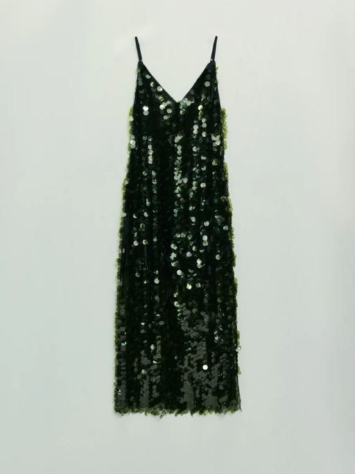 Платье миди с пайетками / Zarina