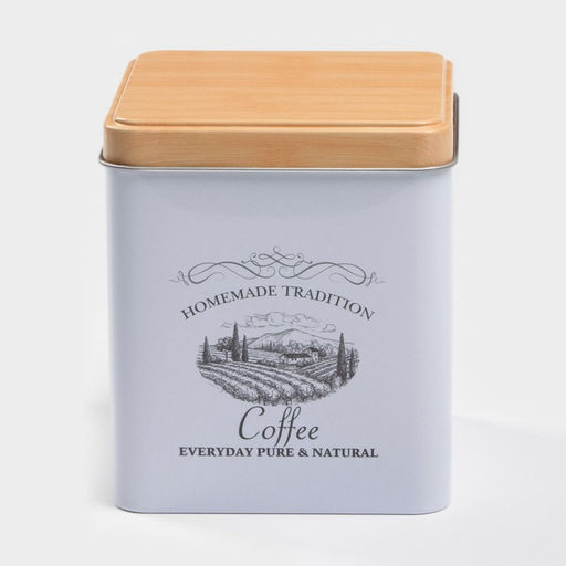 Банка для хранения Дом и поле, 1.2 л, 1210 см, жесть, белая