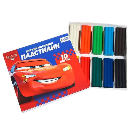 Пластилин 10 цветов, 150 г, Тачки - Disney фото 2