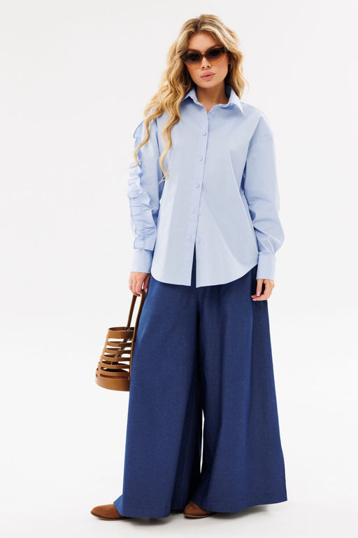 Рубашка AmberA 1097 голубой