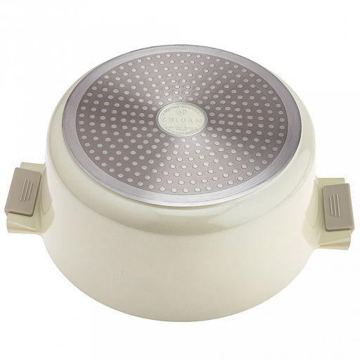 Zeidan Кастрюля алюминиевая 7,7л, д28см, стеклянная крышка с силиконовым ободком и деревянной ручкой, внешнее жаропрочное антипригарное покрытие, внутреннее антипригарное покрытие Neogres, индукционное дно, силиконовые накладки, литая, подарочная - Домашняя мода фото 6