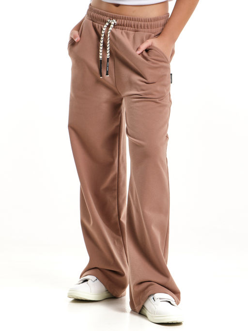 Брюки для девочки палаццо 22-8027 кофе - Mini maxi фото 7
