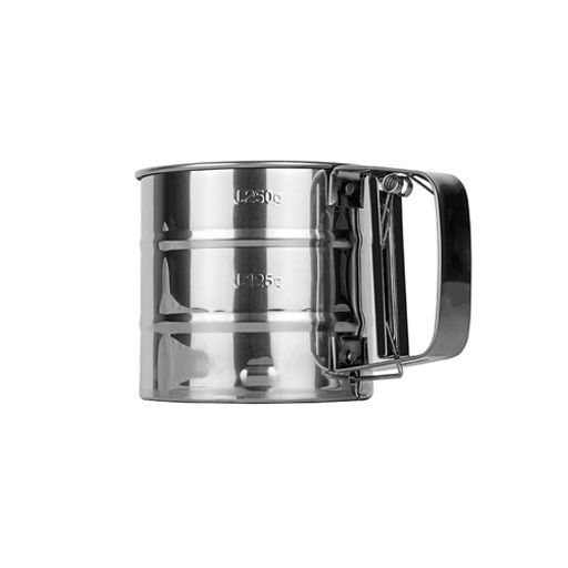 Кружка-сито для муки, механическое, нерж. сталь LR07-40 /LARA/  фото 2