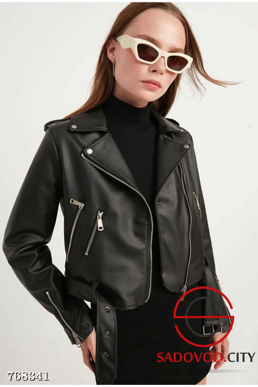 Женская куртка косуха кожаная - Bruno фото 5