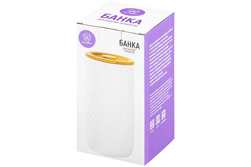 Банка д/сыпучих продуктов 900 мл 9,5*9,5*19,5 см + бамбук. крышка с силик. упл. - Elan gallery фото 8