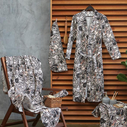 Простыня банная Этель Леопард 150х180 см, вафля 200г/м2, 100% хл  фото 6