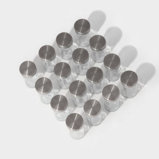 Набор баночек для специй Magistro «Модерн», на подставке, 16 шт., стекло