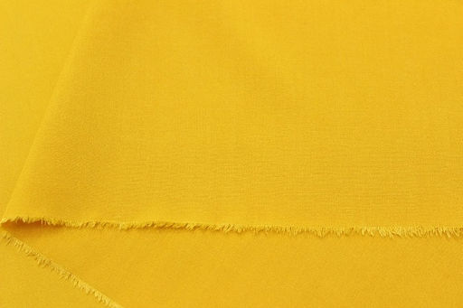 Штапель цв.Желто-горчичный СОРТ2, ш.1.45м, вискоза-100%, 110гр/м.кв - Купава фото 4