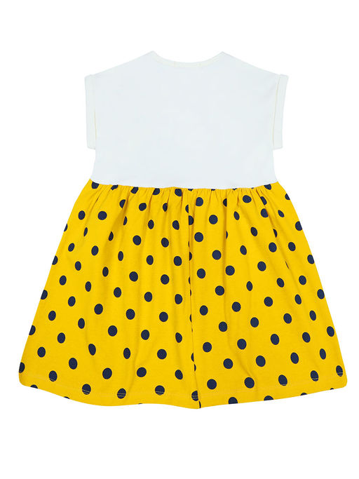 Платье желтое в горошек для девочки