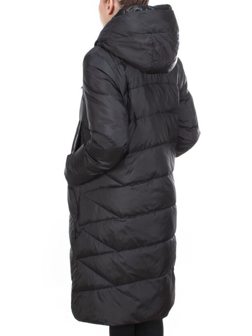 2118 BLACK Пальто зимнее женское MELISACITI (200 гр. холлофайбера) - Fashion фото 4