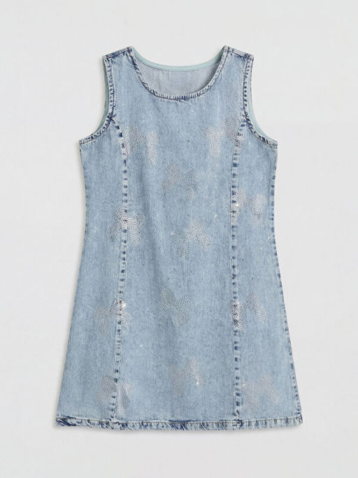 Fiyonk Ta?l? K?z ?ocuk Jean Elbise