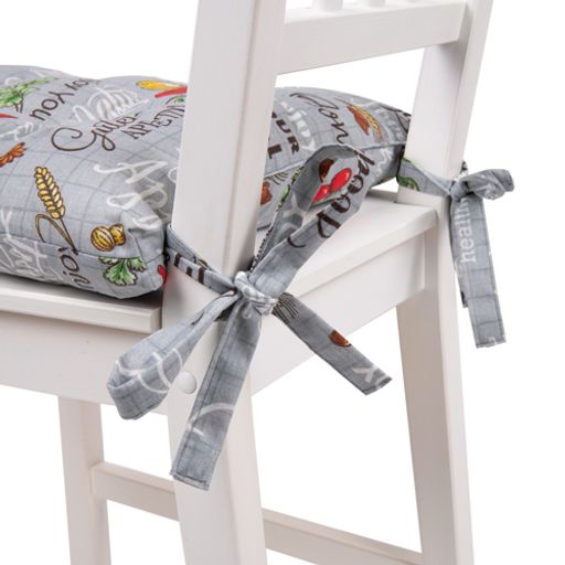 Сидушка на стул с завязками Радушная хозяйка 40х40, бязь, Чили