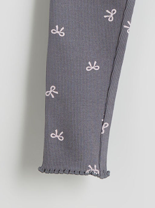 Beli Lastikli Bask?l? K?z Bebek Tayt 3l?