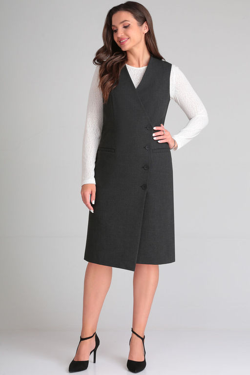 Сарафан Lenata 16446 темно серый