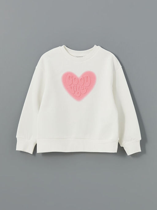 Bisiklet Yaka K?z ?ocuk Sweatshirt
