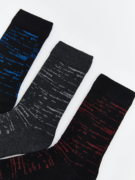 Desenli Erkek Soket ?orap 3l?