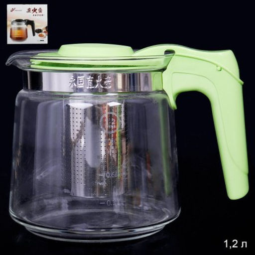 Чайник 1200 мл жаропрочное стекло / YG-L1200 /уп 24/ - Галеонтрейд фото 3