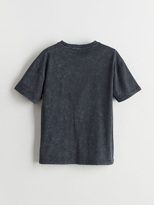 Bisiklet Yaka AC/DC Bask?l? Erkek ?ocuk Ti??rt