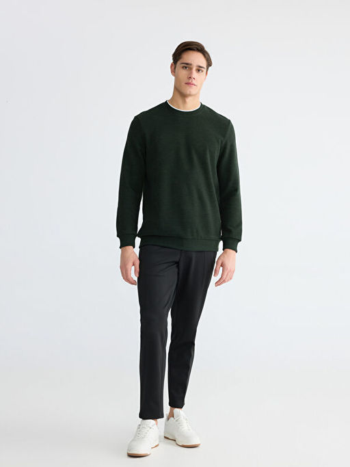 Bisiklet Yaka Erkek Sweatshirt