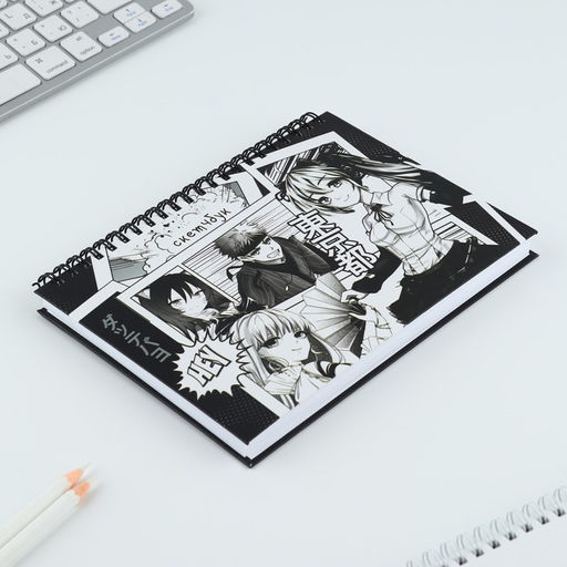 Скетчбук в твердой обложке на гребне А5, 80 л. 100 г/м Аниме. Комикс - Artfox фото 2