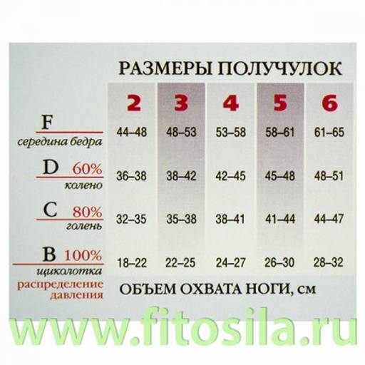 Чулки женские Terapia Filorosso, 2 класс, 50 den, размер 4, бежевые, компрессионные лечебно-профилактические 5865  фото 2