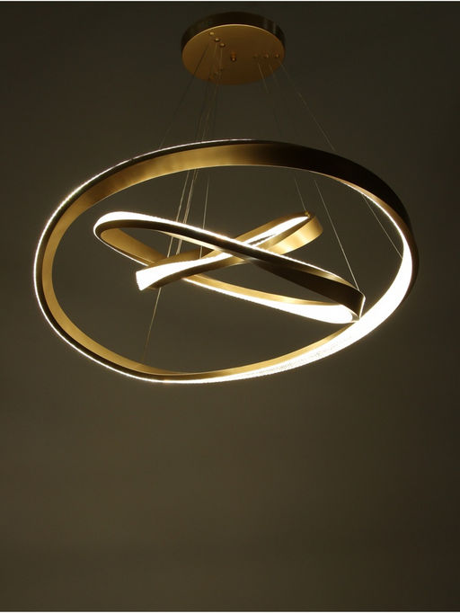 Люстра Ella 174 Вт LED 3000-6000К медь Ø40+60+80×150 см