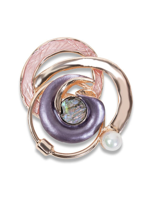 Брошь на магните в виде спирали металлическая - Модные истории фото 3