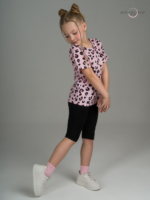 Костюм Актив нежный леопард-черный - Sovalina фото 24