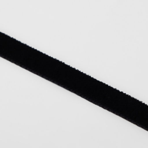 Цена за 2 шт. Лента бархатная, 6 мм, 18 1 м, цвет чёрный №03 - Арт узор фото 3