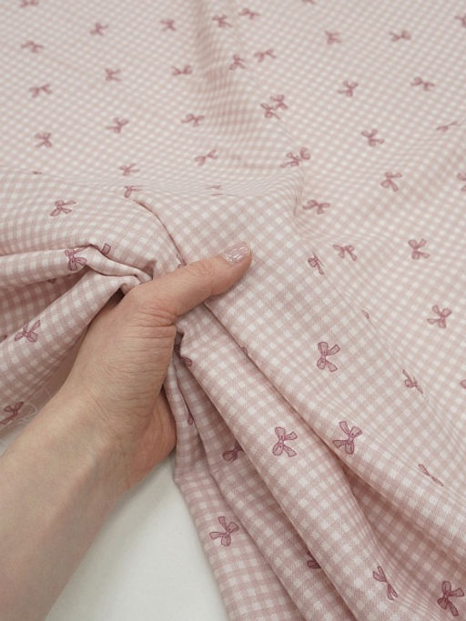 Муслин Премиум двухслойный гладкий Бантик - клетка, ш.2.5м, хлопок-100%, 130гр/м.кв - Купава фото 8