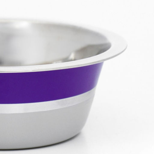 Миска цветная стандарт 350 мл, фиолетовая/бежевая - Пижон фото 4