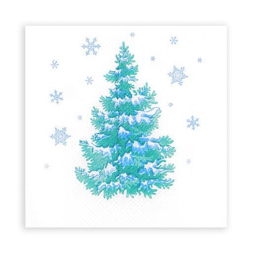 Цена за 3 шт. Салфетки новогодние бумажные Лесная красавица, 1 слой, 24?24 см, 50 шт.