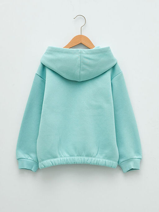 Kap??onlu Nak??l? Uzun Kollu K?z ?ocuk Sweatshirt - Waikiki фото 2