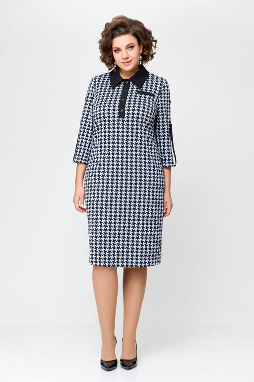 Платье Swallow 697.1 черно-белая гусиная лапка фото 9