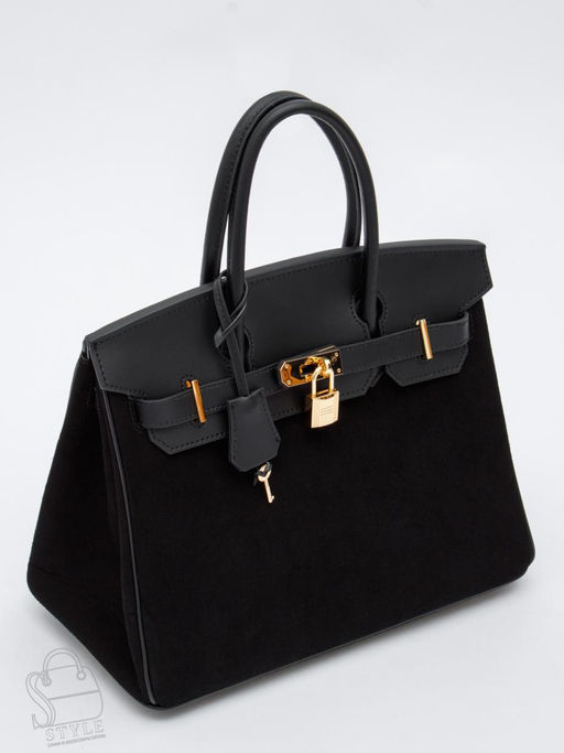 Сумка женская кожаная 30BK black Polina&Eiterou