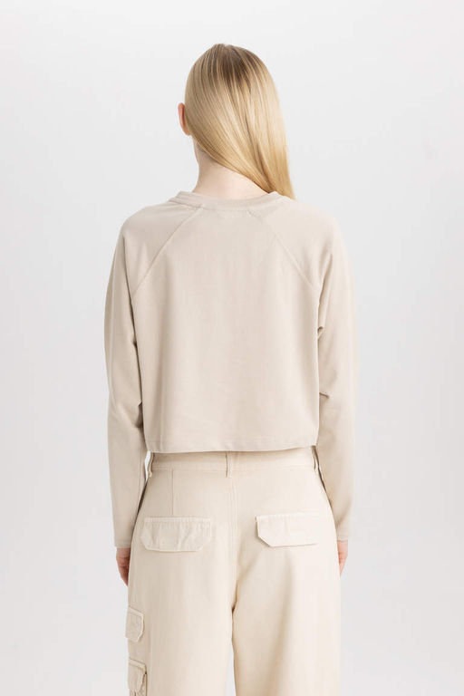 Крутая футболка свободного кроя с длинными рукавами - Defacto фото 6