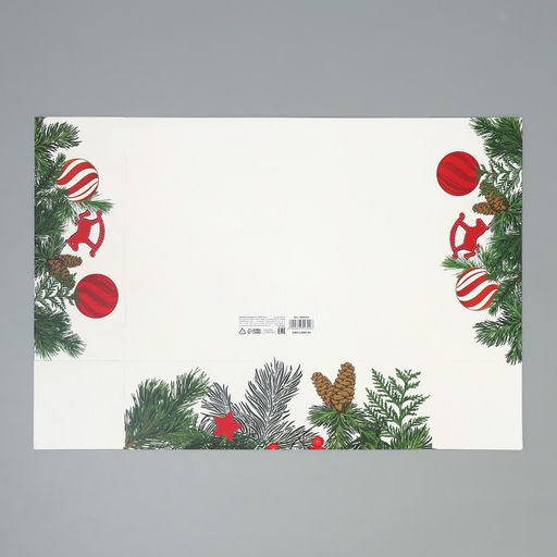 Коробка подарочная новогодняя складная «Новогодние игрушки», 31 х 24.5 х 9 см