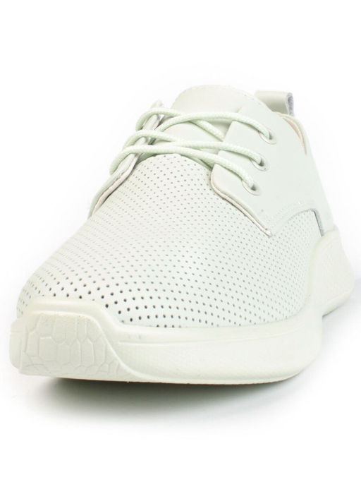 03-PDA156-3 LT. GREEN Полуботинки спортивные женские (натуральная кожа) - Фабричный китай фото 7