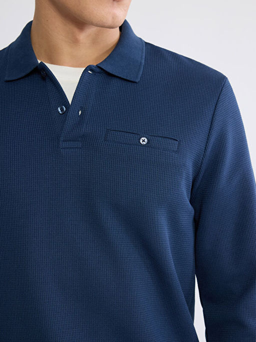 Polo Yaka Erkek Sweatshirt