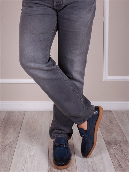 Слиперы мужские от производителя/ Лоферы/ Мокасины на все случие жизни 1507-02-L1 Темно-синий - Piniolo фото 3