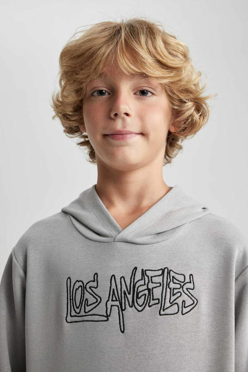 Толстая толстовка с капюшоном для мальчика - Defacto фото 6