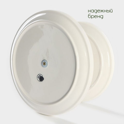 Блюдо 2-х ярусное Доляна Эстет, d=25/20 см, фарфор, белое - BellaTenero фото 4