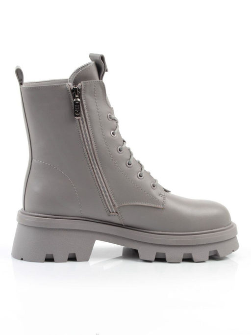 04-M3-2171 GRAY Ботинки зимние женские (натуральная кожа, натуральный мех)