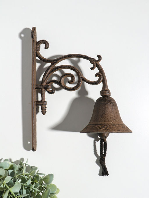 Колокол сувенирный чугун "Завитки - тонкие линии" 20х10,3х26 см