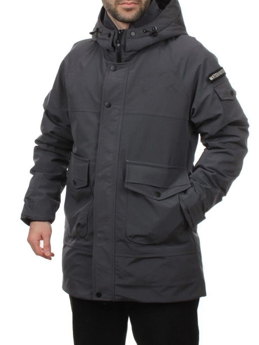 8897 DK. GRAY Куртка мужская зимняя облегченная (130 гр. холлофайбер)